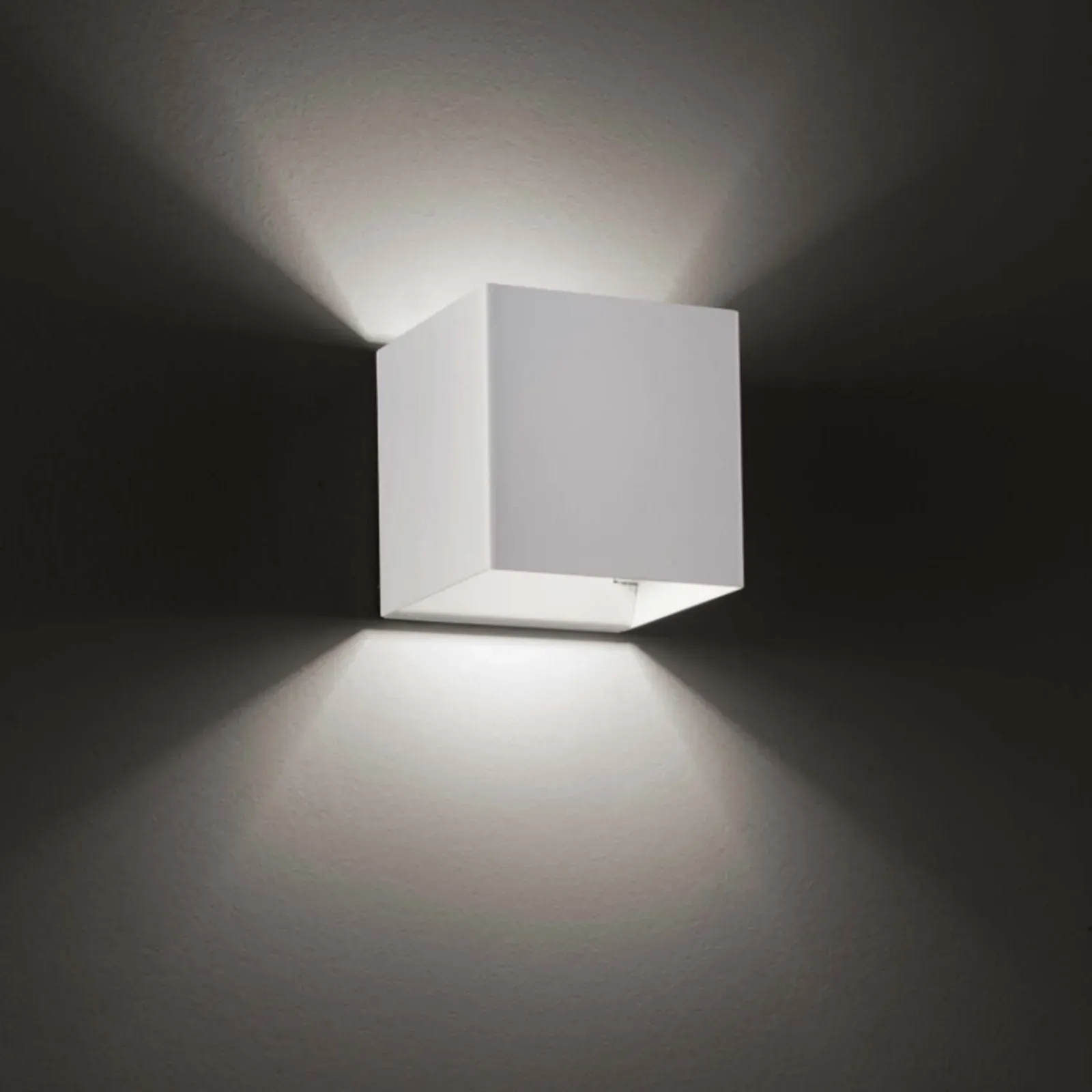 Wandleuchte Lodes, dimmbar, Weiß, für Wohnzimmer, Aluminium - 10 - 10