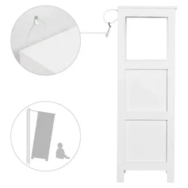 Yaheetech Badschrank Badkommode 30 x 89 cm Weiß