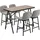 Homcom Bartisch 120 x 60 x 91 cm Hellgrau