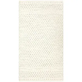 Myflair Wooly Nature Handwebteppich 60 x 90 cm Beige/Weiß