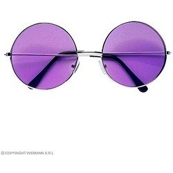 Brille "Hippie", 6 cm Ø, lila