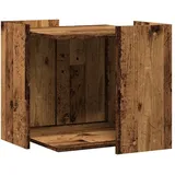 vidaXL Katzenklo Altholz-Optik 53x53x51 cm Holzwerkstoff