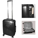 H4L Trolley- Bordcase Koffer Handgepäck schwarz Lightweight Hartschale 2,4 Kg / 30 L - Schwarz