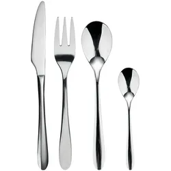 BERGNER - Prager silbernes 60-teiliges Besteckset aus Edelstahl