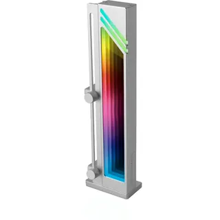Mars Gaming MCA-GCB, Grafikkartenhalter, ARGB Infinity Mirror Illumination, GPU-Halter mit ARGB-Synchronisation, Magnetischer Anti-Rutsch-Sockel, Universelle Kompatibilität, Silber-Grau