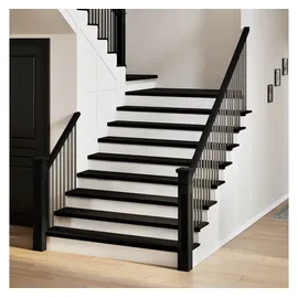 vidaXL Treppenstufen 16 Stk. Dunkelbraun 110x30x2 cm Massivholz Eiche - Braun