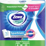 Zewa Küchenrollen WISCH&WEG Sparblatt 2-lagig, 4 Rollen