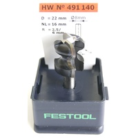 Festool Griffleistenfräser HW S8 D22/16/R2,5+6