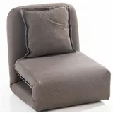 Happy Home Loungesofa 2-in-1 Bodensofa mit verstellbarer Rückenlehne, faltbar als Gästebett grau
