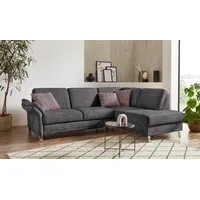sit&more Ecksofa »Clio L-Form« wahlweise mit Bettfunktion und Bettkasten, inklusive Federkern grau