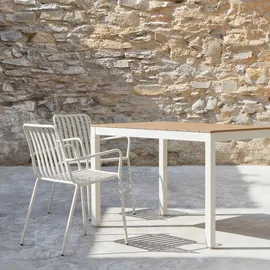 Tikamoon Gartentisch 125 x 75 x 80 cm Braun
