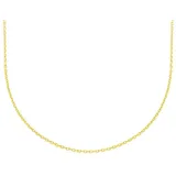 Stella-Jewellery Goldkette 585er Gelbgold Ankerkette Diamantiert 45 + 3,5 cm (Kette, inkl. Etui), diamantiert goldfarben