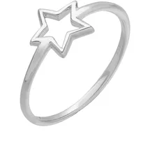 Elli Ring Damen Stern in 925 Sterling Silber Sterne, silberfarben 58