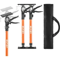 Vevor Einhandstütze, 2 Stk., Deckenstütze 53–155cm, Teleskopstütze aus Stahl, Montagestütze bis zu 70kg Kapazität zum Installieren von Schränken, Anheben von Trockenbauwänden, Frachtstangen