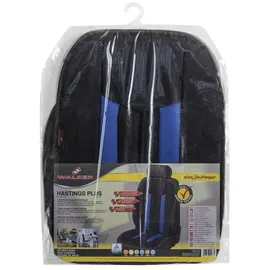 Walser Sitzauflage Hastings Plus, Auto-Sitzaufleger schwarz/blau