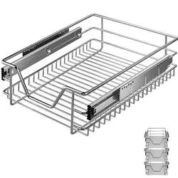 Teleskopschublade 3er-Set 40cm Schrankbreite Außenmaß