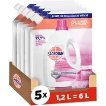 Sagrotan Wäsche-Hygienespüler Sensitiv Nachfüller 5 x 1,2 l