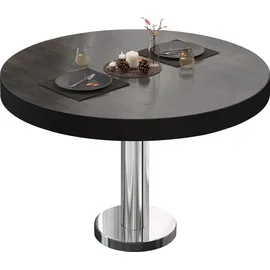 GGM Möbel Bistro Loungetisch Ø 70 x 41 cm Wenge/Edelstahl