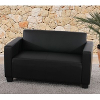 Modular 2er Couch Sofa Lyon Loungesofa Kunstleder schwarz
