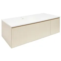 Naturel Austen Waschtischunterschrank mit Waschbecken 120x35x52 cm sandbeige matt Austen120BG