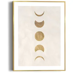 Reinders Wandbild 30 x 40 cm Moonphases Holz Gold