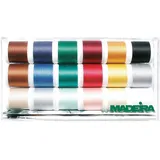 Madeira 8030 Stickbox Cotona No.30 18 Spulen à 200 m, Assorted, One Size, 3600