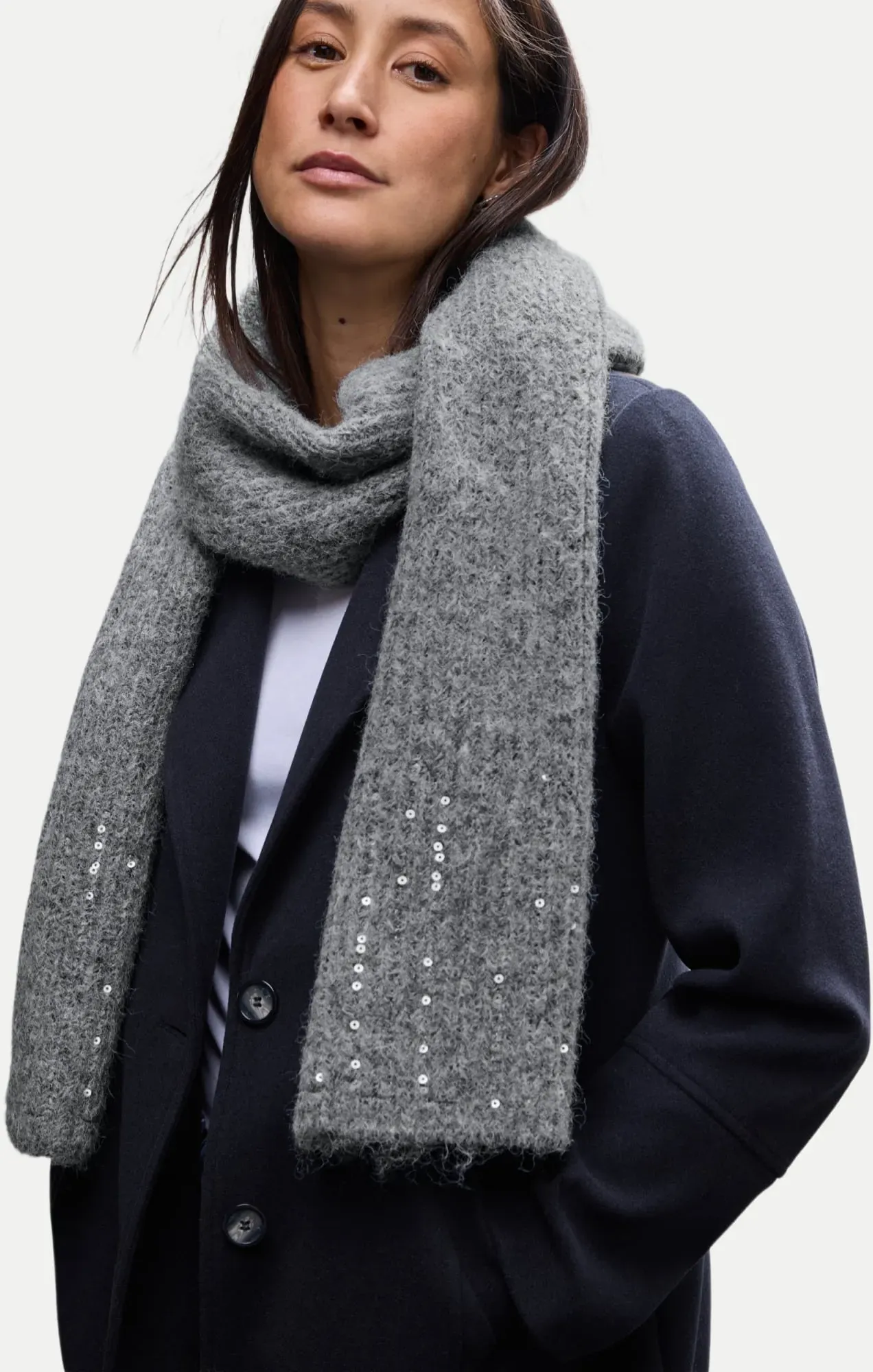 Schal mit Pailletten 11498-anthracite melange