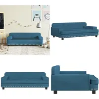 Kindersofa Blau 90x53x30 Cm Samt - Kindersofa -  Kindersofas - Home & Living