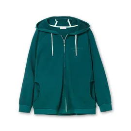 sheego Kapuzensweatjacke in petrol | Gr.: 52/54