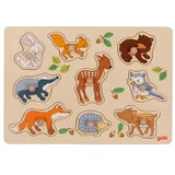 GoKi 57387 Steckpuzzle Waldtiere