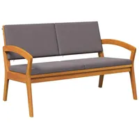 vidaXL 2-teiliges Bistro-Set mit Kissen aus massivem Akazienholz