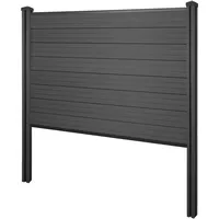 MCW WPC-Sichtschutz Savoie, Zaun Windschutz, WPC-Pfosten zum Einbetonieren ~