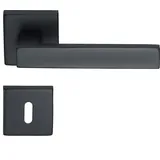 Meintürgriff Drückergarnitur Trento Schwarz Türdrücker eckig BB PZ WC, Typ:BB- Buntbart