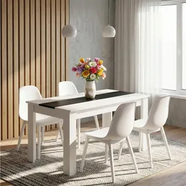 VCM Küchentisch 140 x 80 x 80 cm weiß