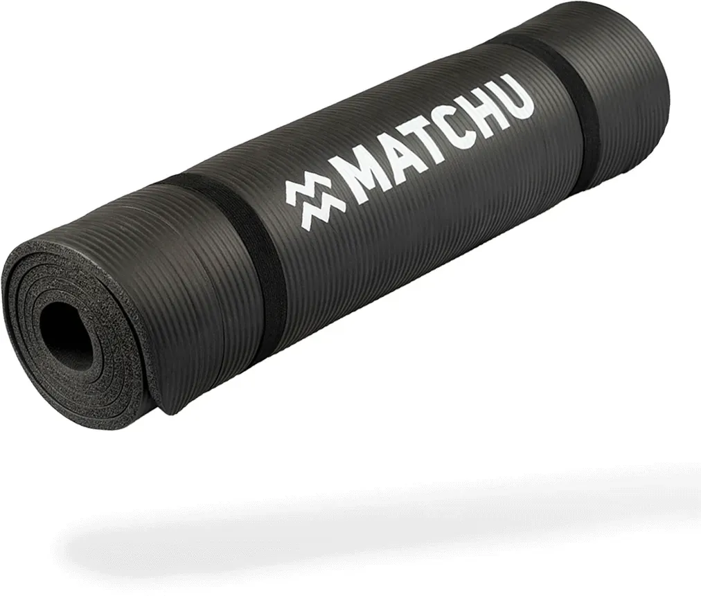 Matchu Sports Fitnessmatte Schwarz - Schwarz - Anti-Rutsch-Material