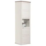 Hom ́in Vitrine CAMRON 69,5 x 209 x 42,5 cm Grau/Weiß