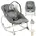 MOMI LAPIS für Babys bis 12 kg, Batteriebetrieb, 3-Punkt-Sicherheitsgurt, Bügel und 2 Spielzeuge, 3-fach verstellbare Rückenlehne, 8 Melodien, 3 Vibrationsmodi