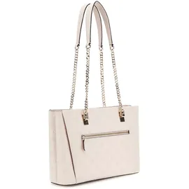 GUESS Schultertasche Tisha 3 Compartment Tote Stone Logo