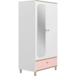 Gami Jugendzimmer-Set GAMI "Romy", rosa (bunt), ohne Matratze, B/H: 90cm x 200cm, Holzwerkstoff, Schlafzimmermöbel-Sets, Elegantes Design für eine sanfte und feminine Atmosphäre.