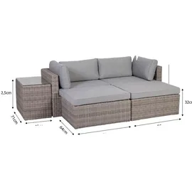 Greemotion Palma Lounge-Set braun/grau