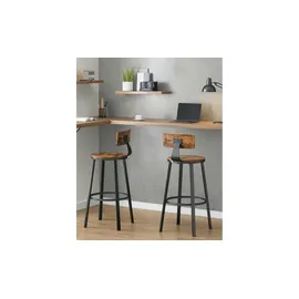 Möbel Kraft Barhocker 2er-Set 54 x 99 cm Braun