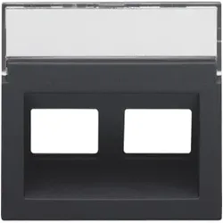 Niko Züblin 122-65400 Abdeckung Daten 2x RJ schräger Ausgang, anthracite coated 12265400