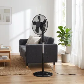 V-Tac Standventilator 125 cm höhenverstellbar Schwarz