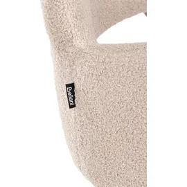 Beliani Esszimmerstuhl 2er Set Bouclé Beige/Schwarz