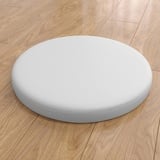 Trayosin Sitzkissen Rund Sitzkissen Stuhl Memory Foam aus Kunstleder Sitzkissen Boden Rund Sitzauflagen Dauerhaft rutschfest Gemütlich Sitzpolster für Tatami Garten Büro (Weiß,30cm)