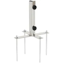 vidaXL Sonnenschirmständer mit Erdspießen für Ø32-38 Mm Silbern Stahl