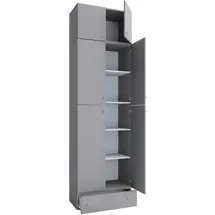 VCM Lona Aktenschrank 70,0 x 39,0 x 240,0 cm grau
