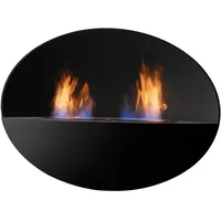 safretti Prometheus O Wandfeuer / Ethanol Kamin: Schwarz