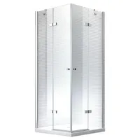 Glaszentrum Hagen Demeter Eckdusche mit Pendeltür links 80 x 195 cm transparent ESG