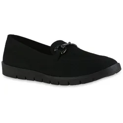 Damen Slip Ons in Schwarz